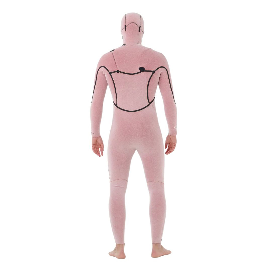 Photo of person wearing Rip Curl Flashbomb wetsuit inside out to show inner lining