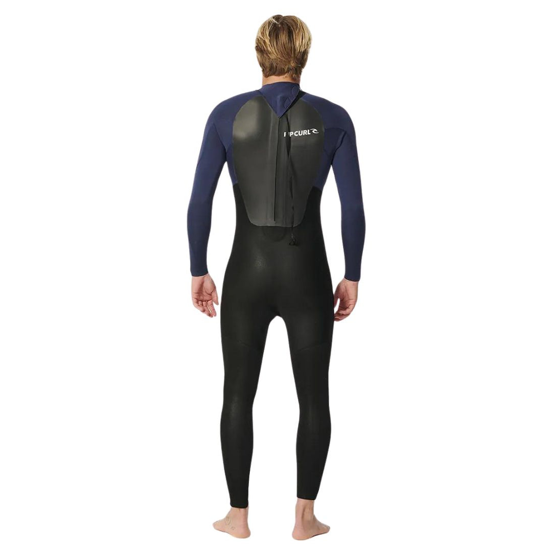 Studio Photo of Rip Curl Mens Omega 4/3mm Back Zip Wetsuit. View of the back.