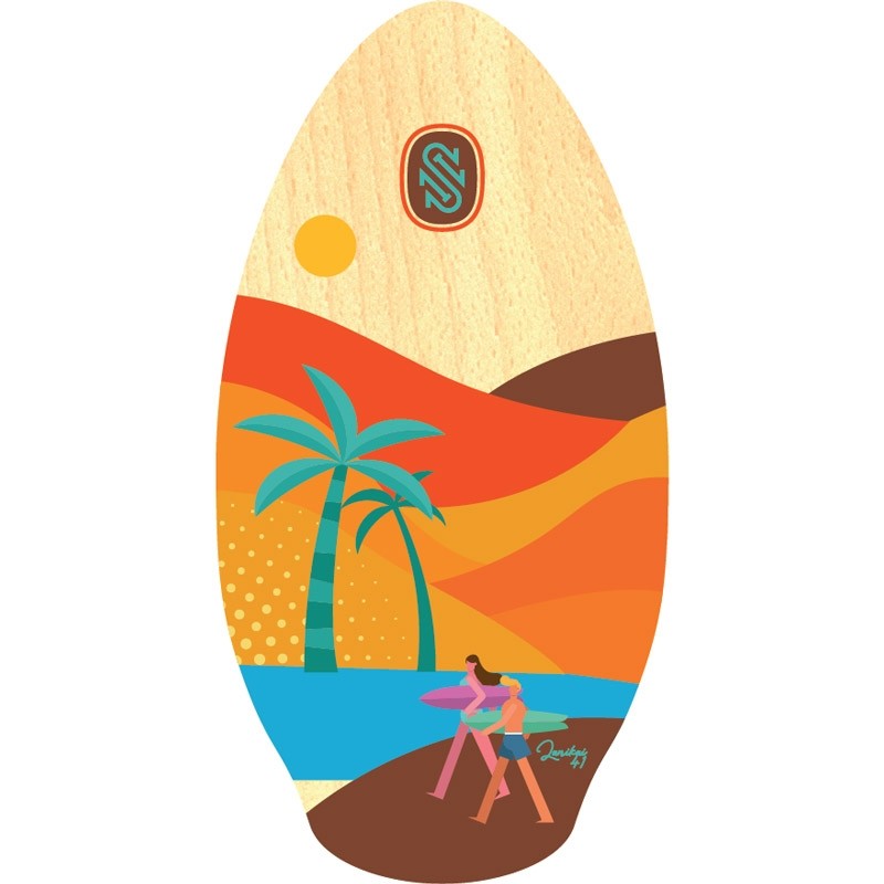Amagogo Skimboard 104cm - Holz Surfbrett Für Strand & Wellen
