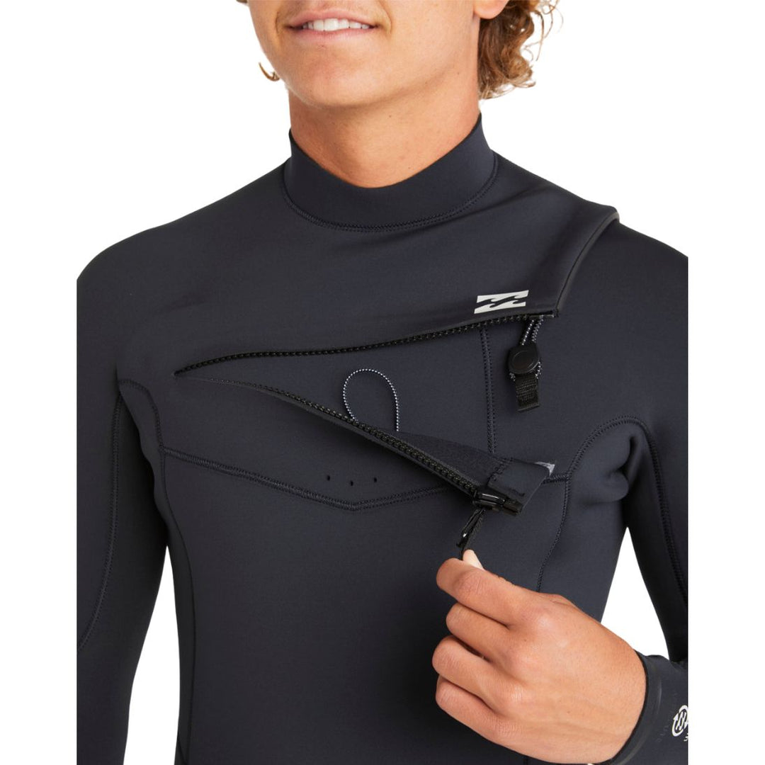 Billabong Mens Absolute Natural 3/2mm Chest Zip Neoprene Free Wetsuit