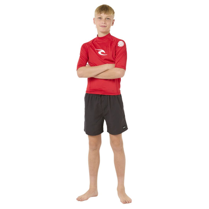 Rip Curl Kids Brand Wave Short Sleeved Rash Vest