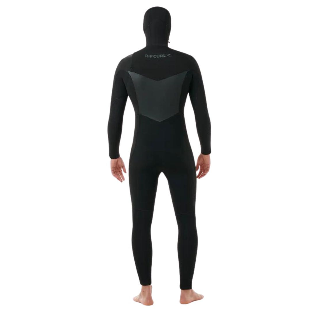 Rip Curl Mens Dawn Patrol 5/4mm Chest Zip Hooded Wetsuit with Yulex