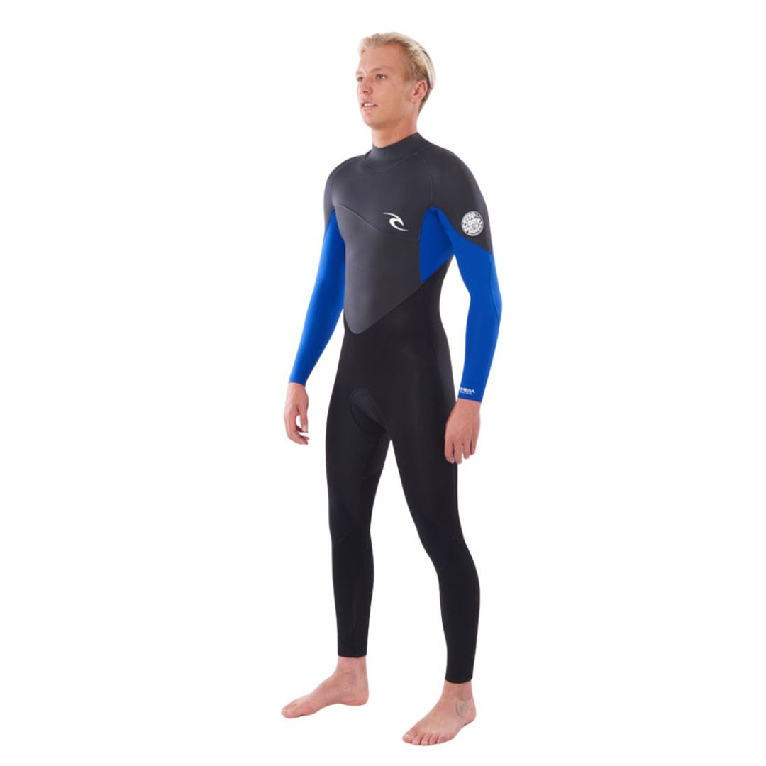 Studio Photo of Rip Curl Mens Omega 5/3 Backzip Wetsuit blue