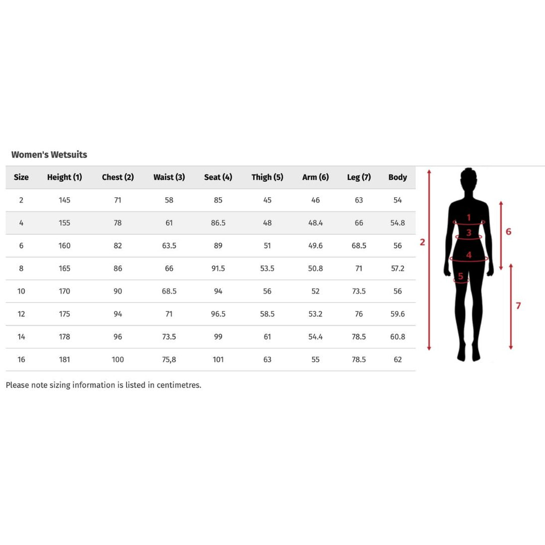 Rip Curl Womens Wetsuit Size Chart