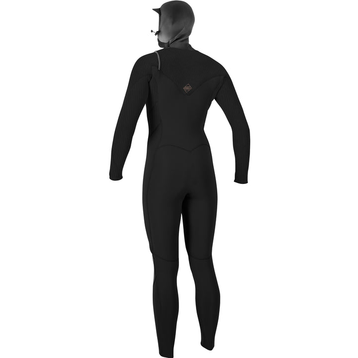 O'Neill Womens Hyperfreak 5/4+mm Chest Zip Hooded Wetsuit