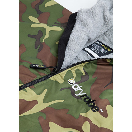 Dryrobe Advance Changing Robe Long Sleeved - Camo/Grey - Surfdock Watersports Specialists, Grand Canal Dock, Dublin, Ireland