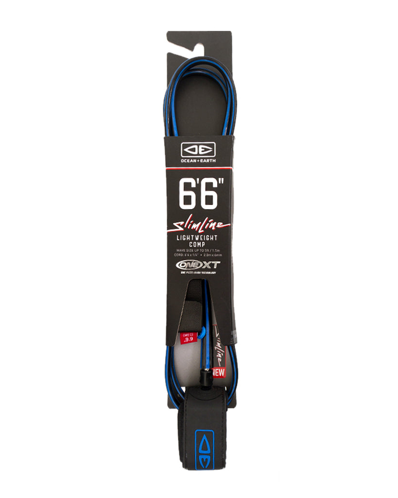 Ocean + Earth Slimline Lightweight Comp One-XT Surfboard Leash - 6ft 6in